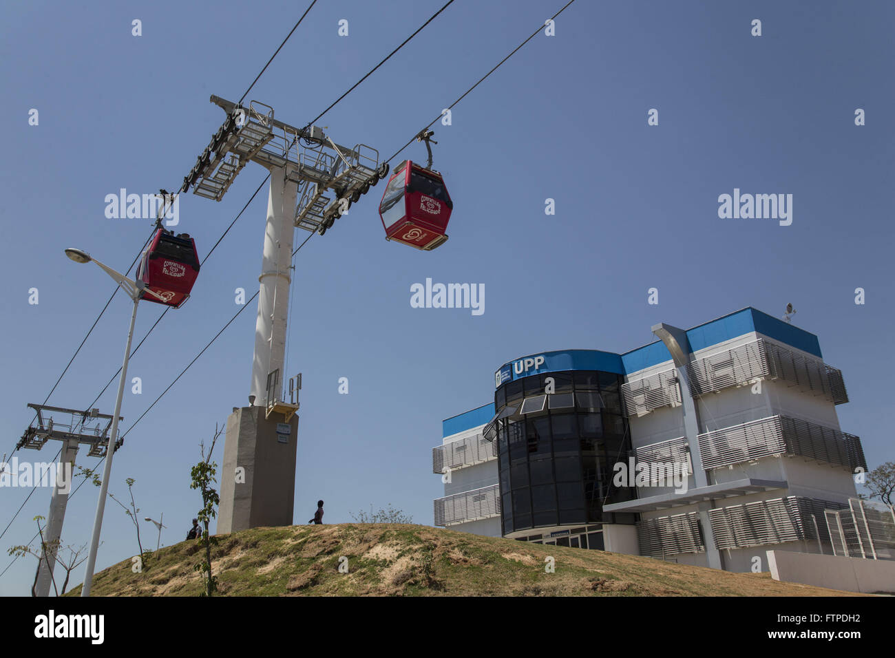 Visite de l'UPP Fazendinha - Unité de police de pacification - Zone Nord Banque D'Images