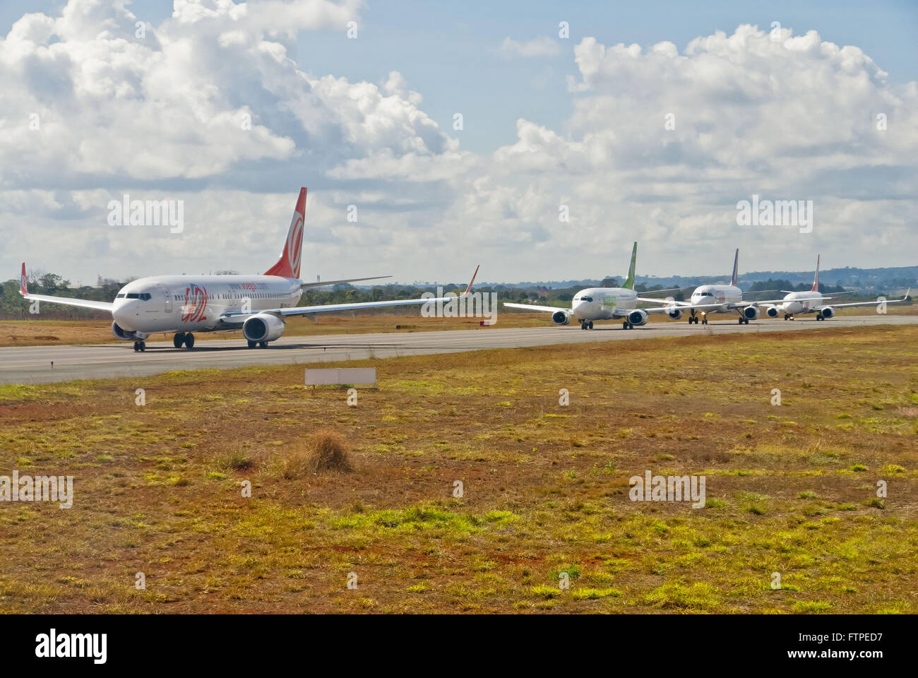 Congestion des avions dans l'Aéroport International de Brasilia Banque D'Images