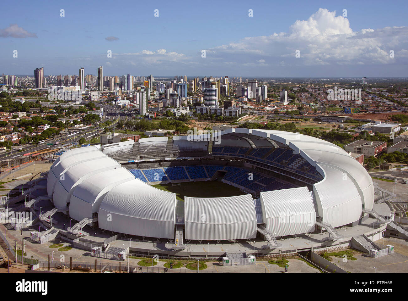 Vue de dessus de l'Arena das Dunas - Stadium construit pour accueillir la Coupe du Monde FIFA 2014 Banque D'Images