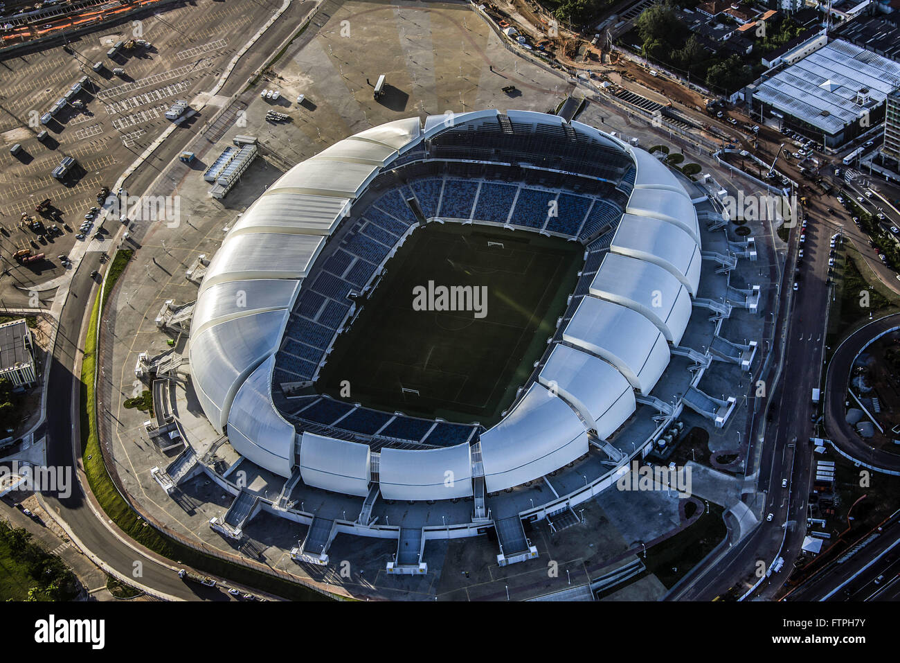 Vue aérienne de l'Arena das Dunas - Stadium construit pour accueillir la Coupe du Monde FIFA 2014 Banque D'Images