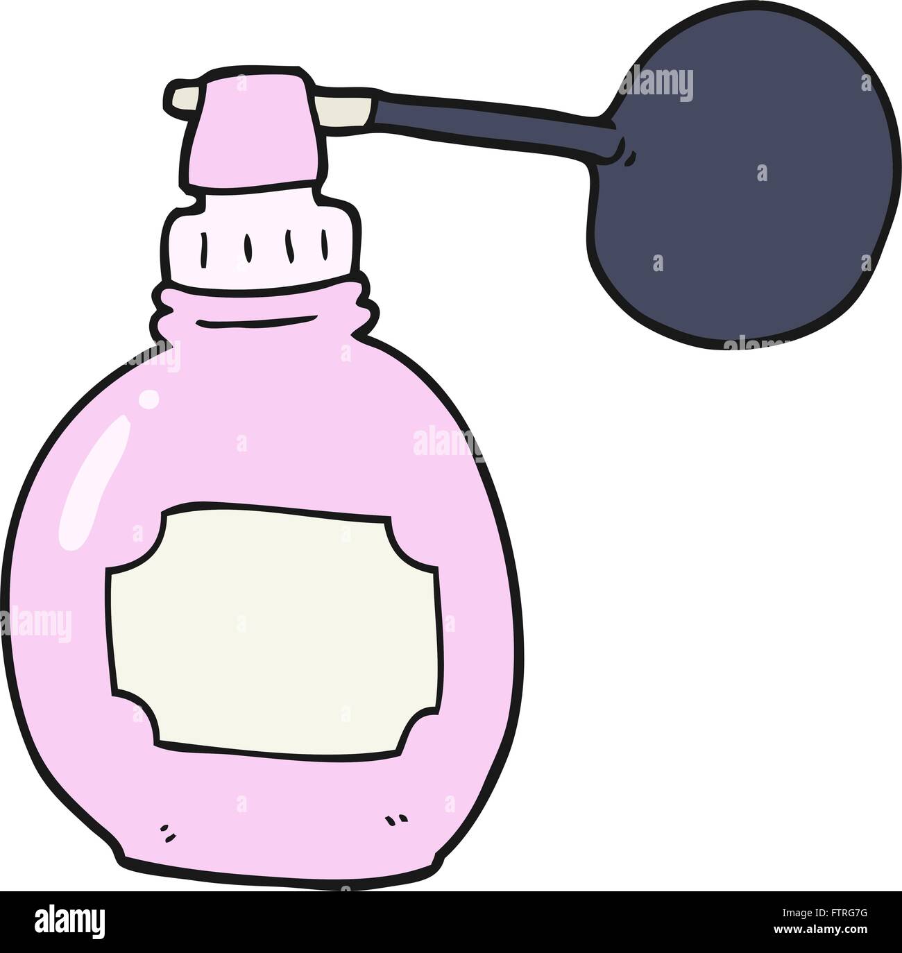 Flacon de parfum Dessin animé dessiné à main levée Illustration de Vecteur