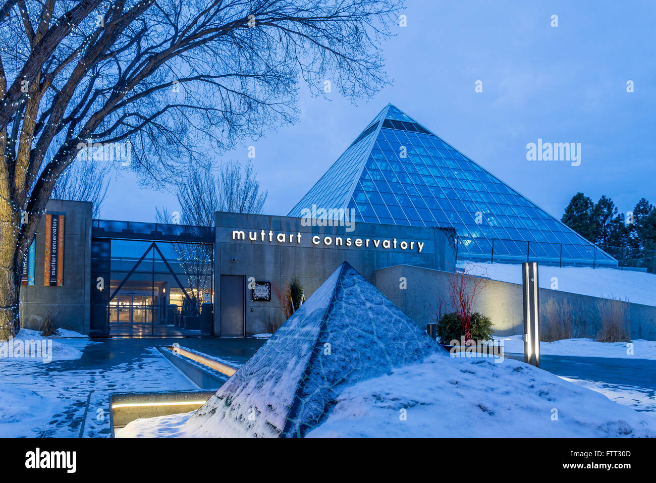 Muttart Conservatory, Botanical Garden, Edmonton, Alberta, Canada Banque D'Images