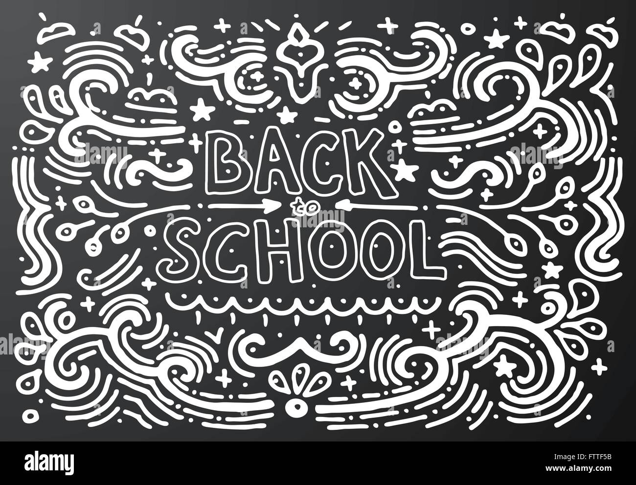 Retour à l'école tableau esquisse. Vector illustration. Hand drawn vintage print avec texte du plan. Vintage background Illustration de Vecteur