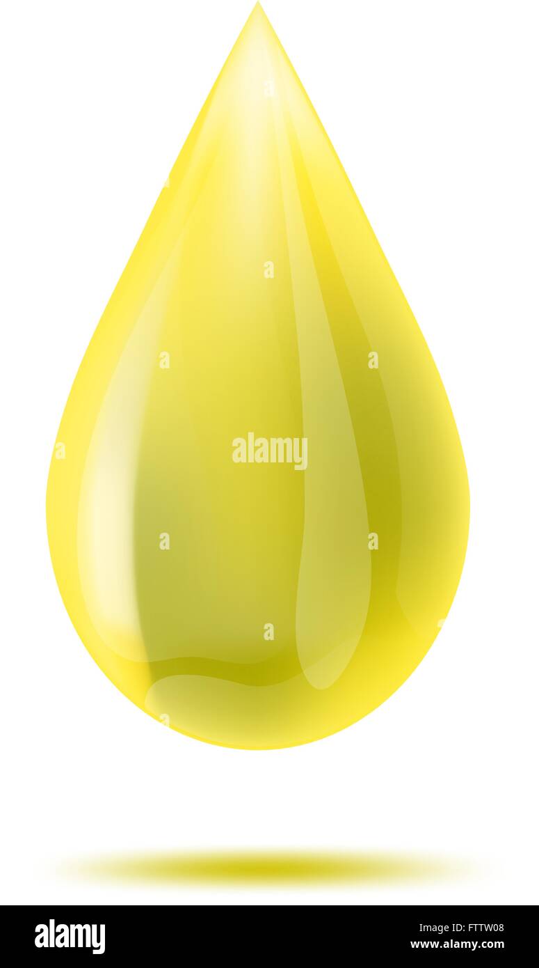 Baisse de l'huile sur le blanc. Vector illustration Illustration de Vecteur