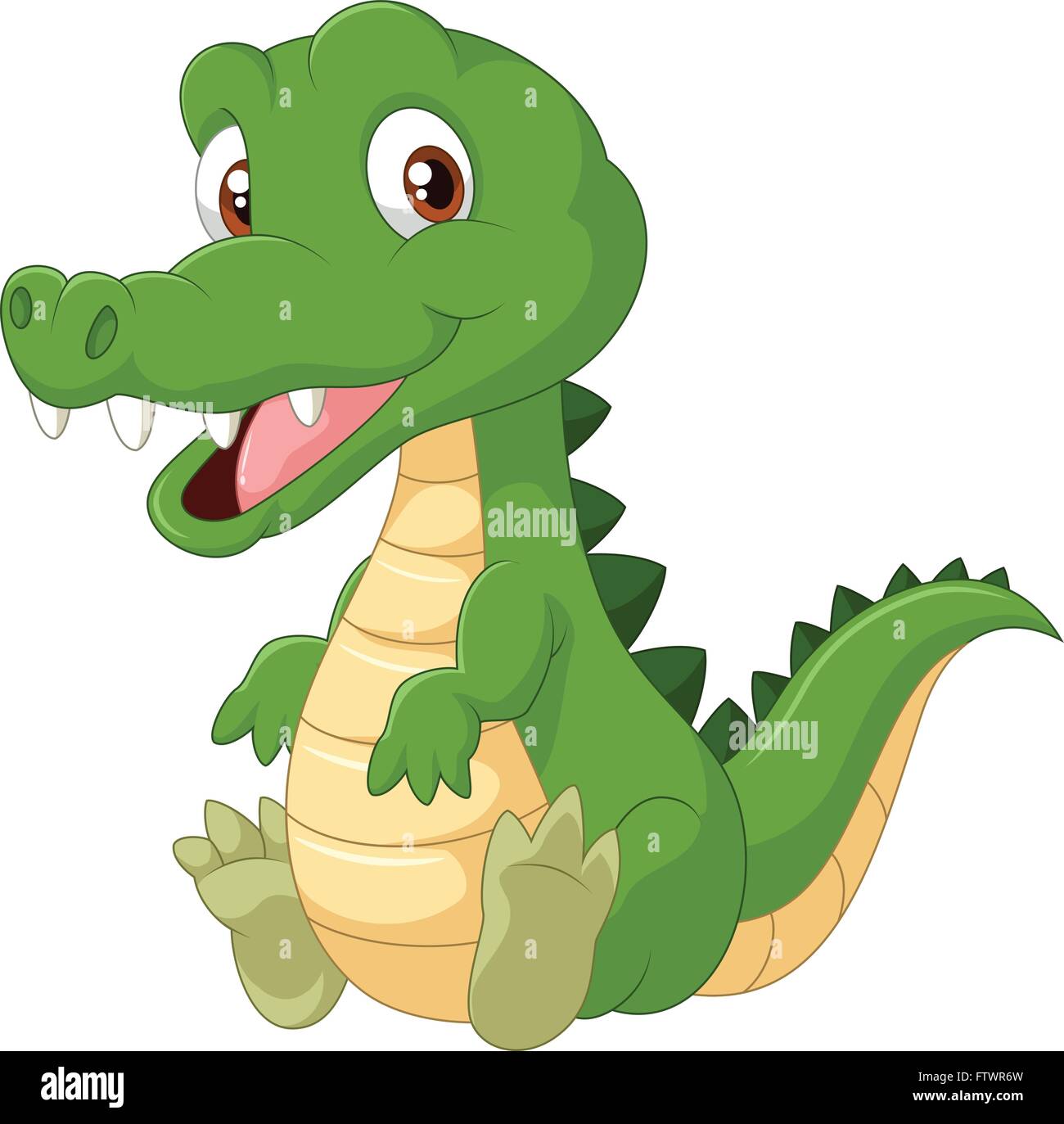 Cute cartoon crocodile Illustration de Vecteur