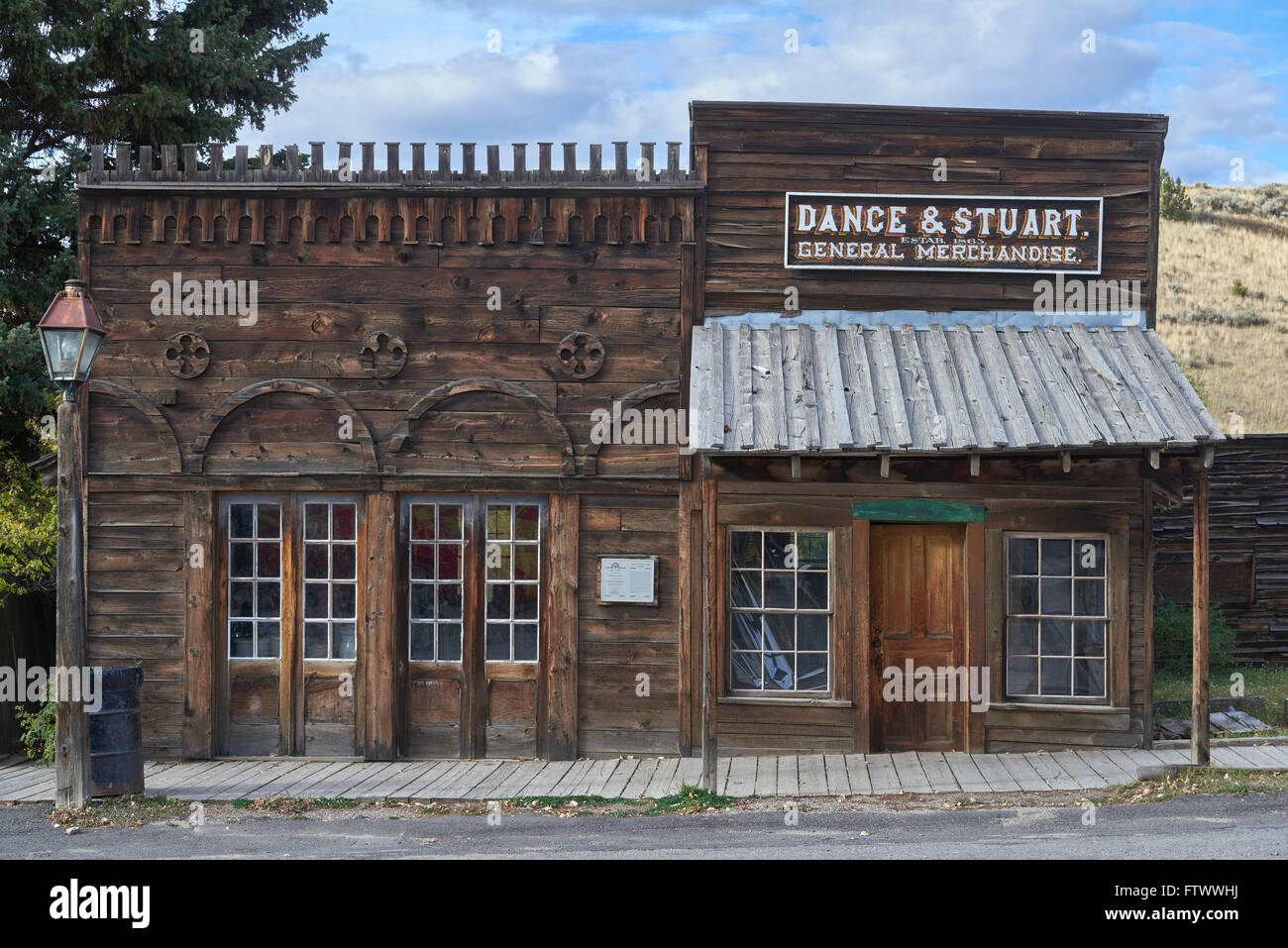 Boutique historique à Virginia City une ville fantôme dans le Montana Banque D'Images
