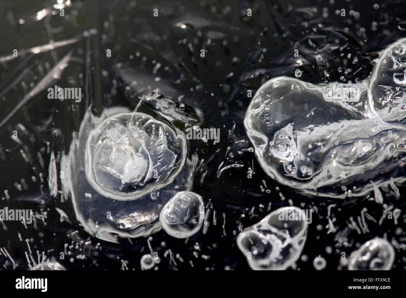 Abstract macro fond de la structure de la glace libre. Banque D'Images