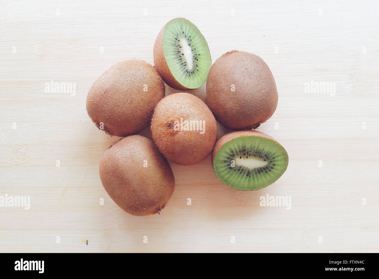 Vue de dessus de kiwi fruits Banque D'Images