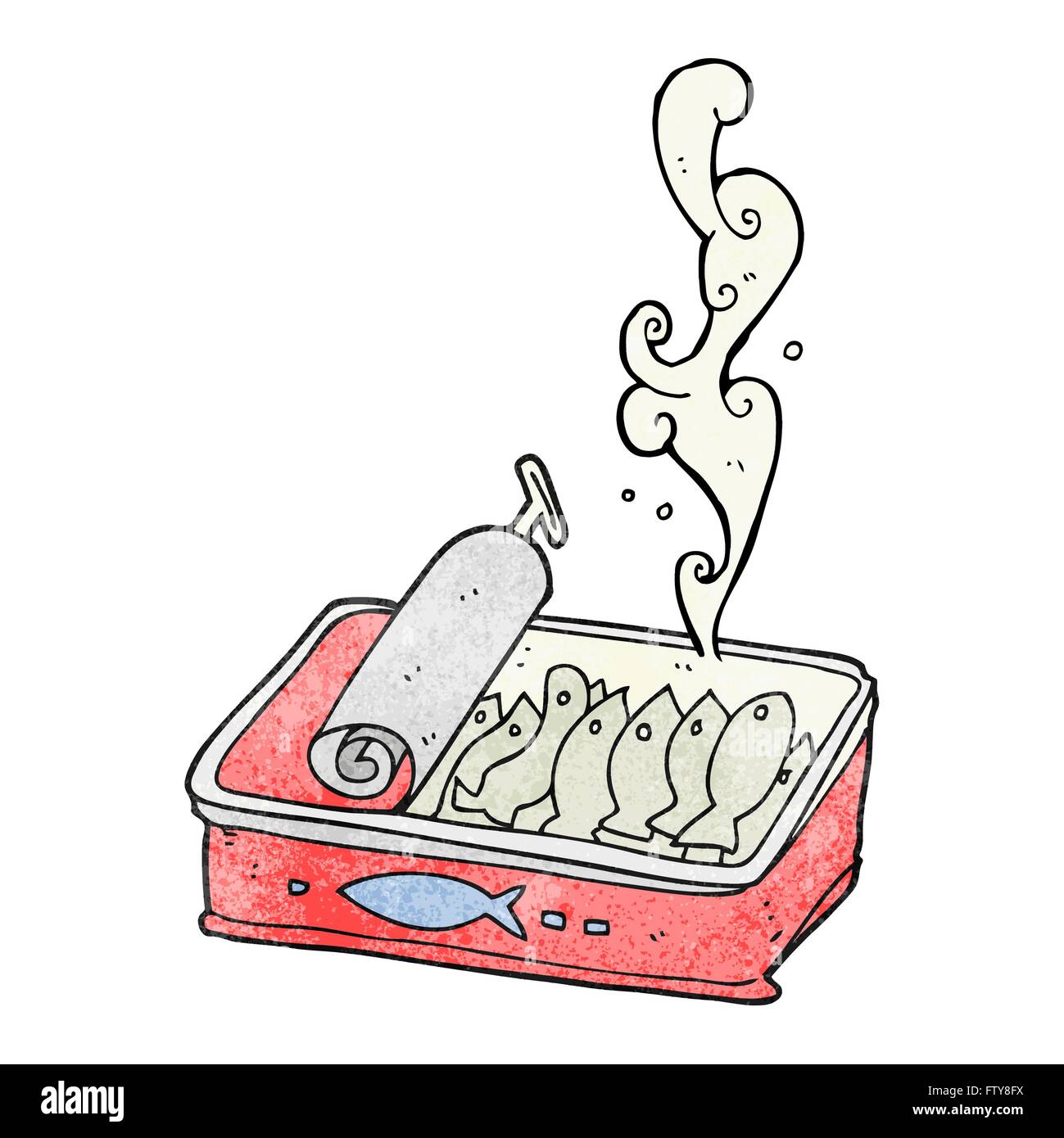 Caricature peut être texturée freehand de sardines Illustration de Vecteur