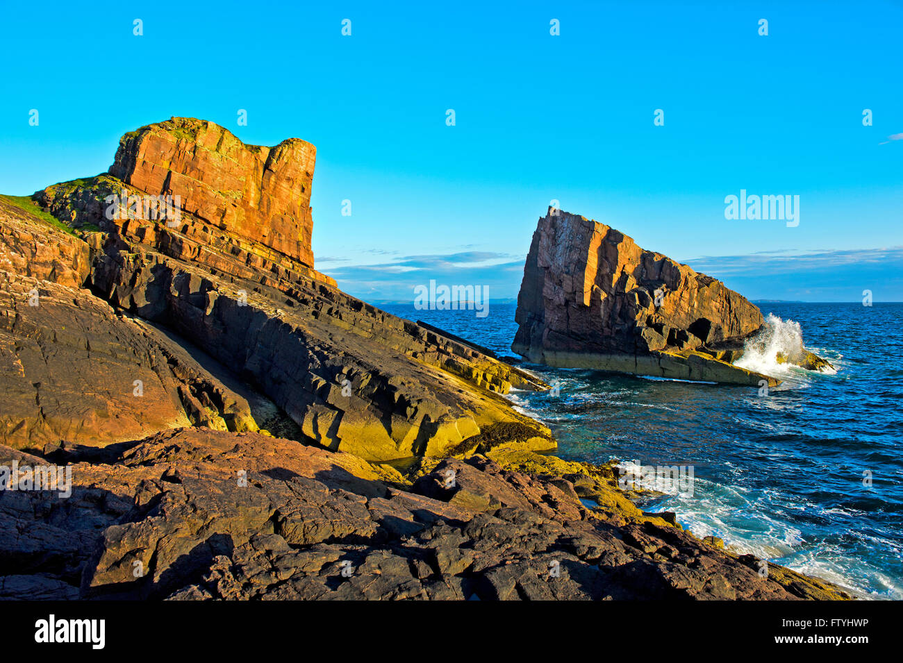 Split Rock, Clachtoll Assynt,, Ecosse, Grande-Bretagne Banque D'Images