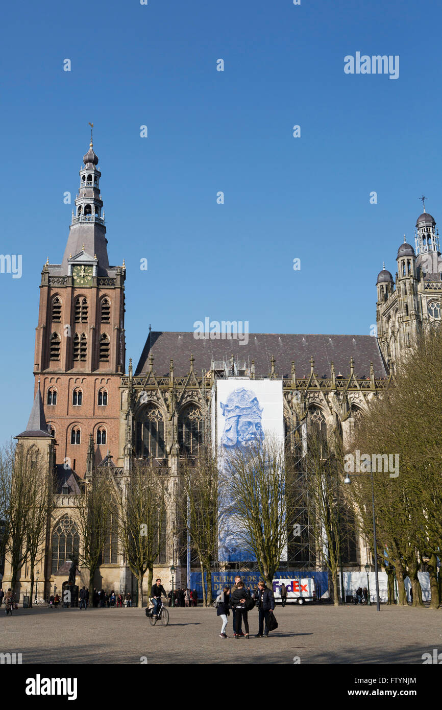 L'église cathédrale de St Jean (Sint-Janskathedraale) à 's-Hertogenbosch, aux Pays-Bas. Banque D'Images