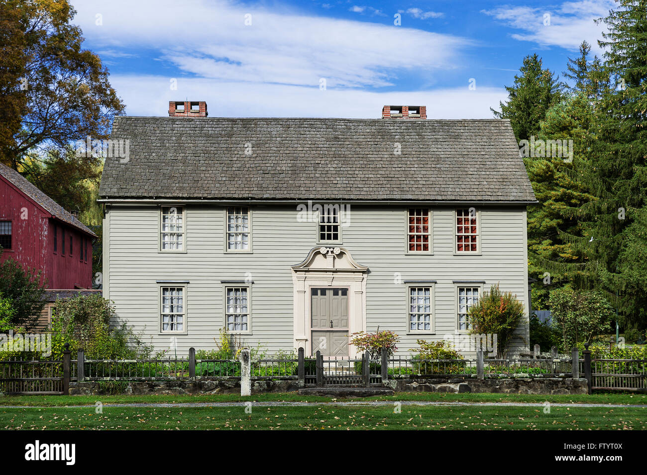 Historique Mission Chambre occupé par le révérend John Sergent, missionnaire auprès des Indiens Mohican, Stockbridge, Massac Banque D'Images