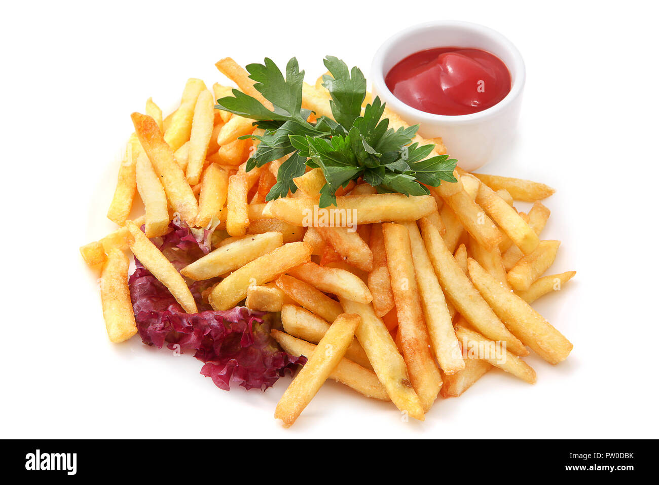 Garnir les frites Banque D'Images