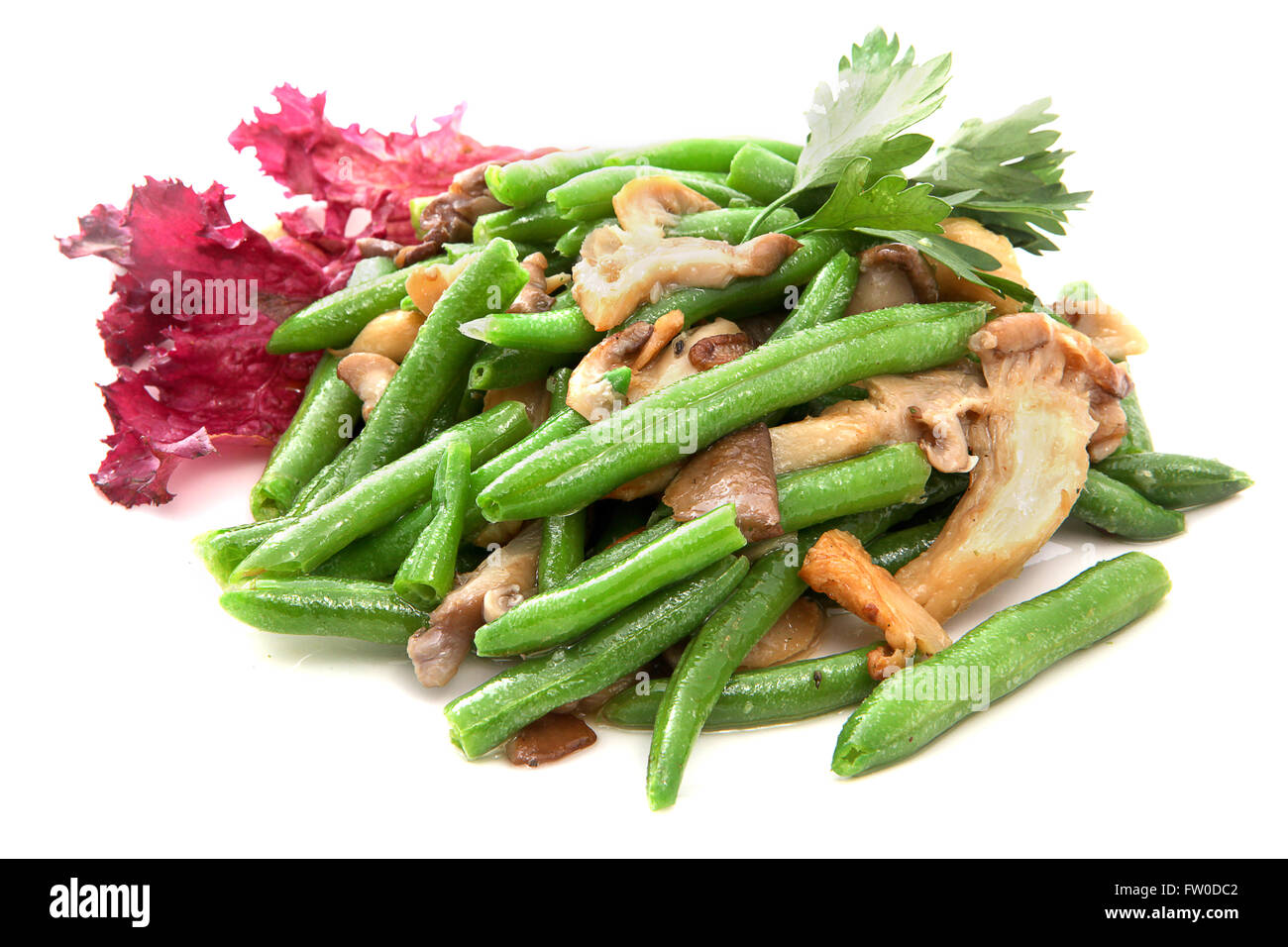 Garnir de haricots verts Banque D'Images