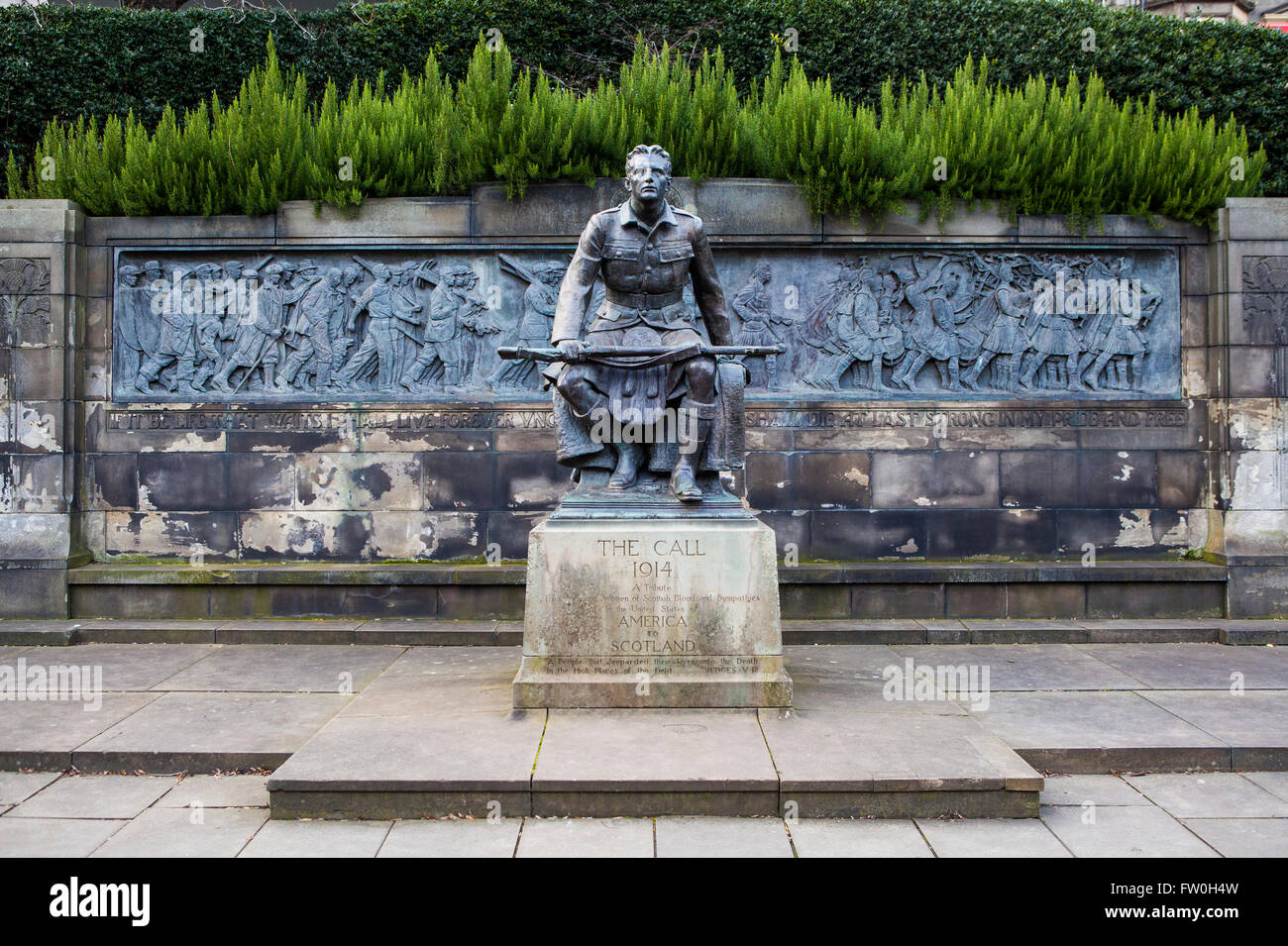 Édimbourg, Écosse - 10 mars 2016 : une vue de l'American Memorial écossais dans l'ouest de Princes Street Gardens, Édimbourg sur 10t Banque D'Images