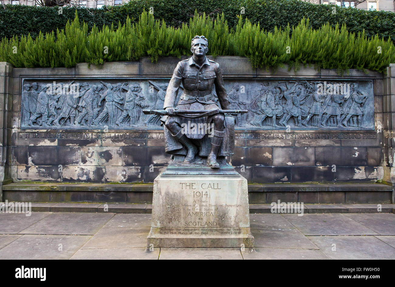 Édimbourg, Écosse - 10 mars 2016 : une vue de l'American Memorial écossais dans l'ouest de Princes Street Gardens, Édimbourg sur 10t Banque D'Images