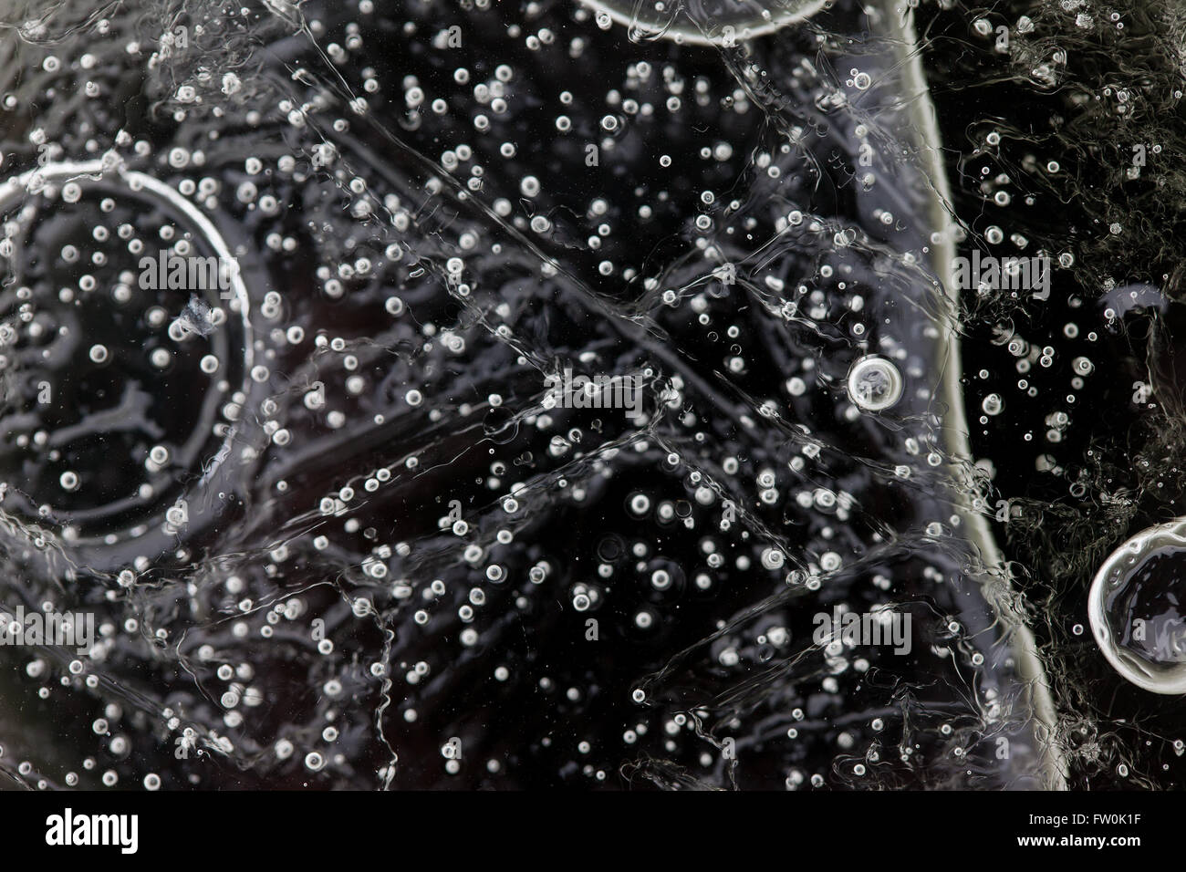 Abstract macro fond image. Gros plan de la structure de la glace naturelle Banque D'Images