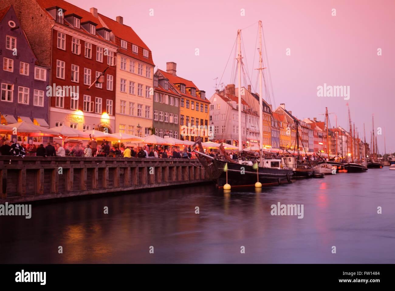 Canal de Nyhavn à Copenhague, Danemark Banque D'Images