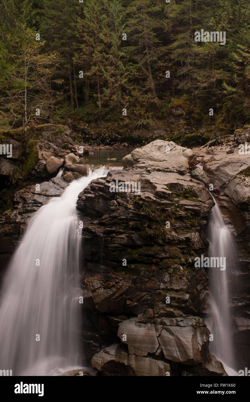 Nooksack River et Nooksack Falls North Cascades National Park Banque D'Images