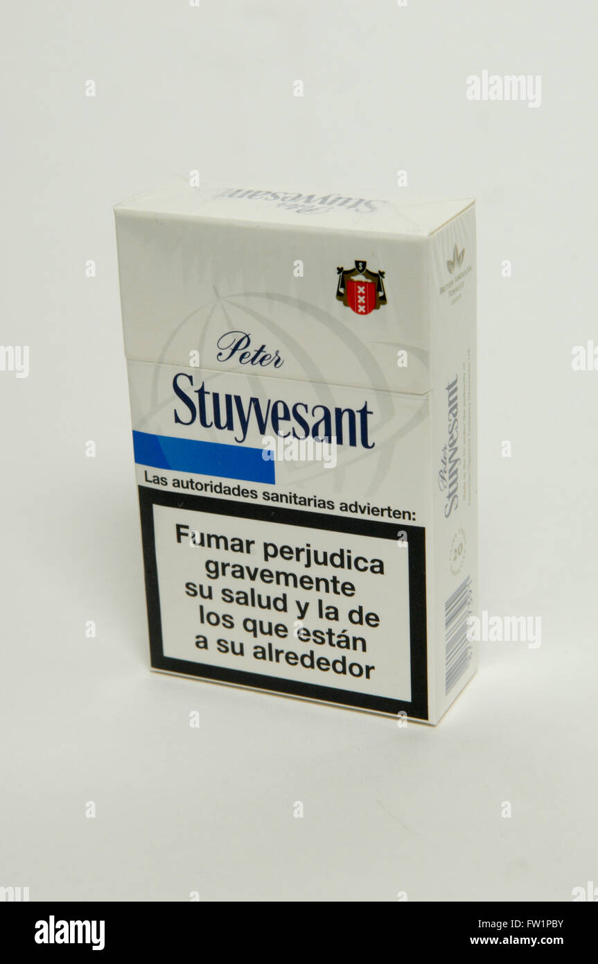 Peter Stuyvesant cigarettes paquet de tabac Photo Stock Alamy