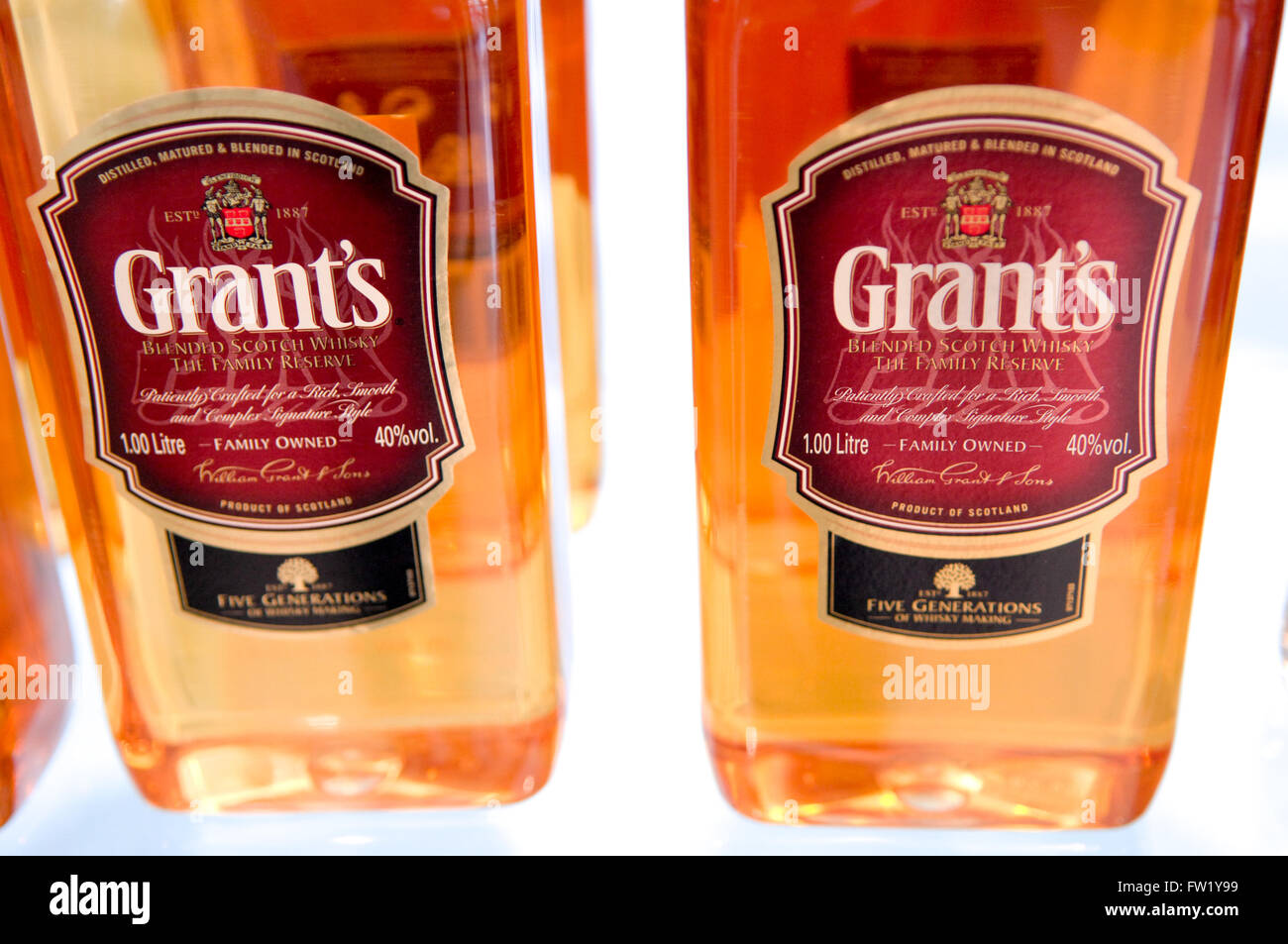 Grant's blended Scotch whisky embouteillé par William Grant & Sons en Ecosse Banque D'Images