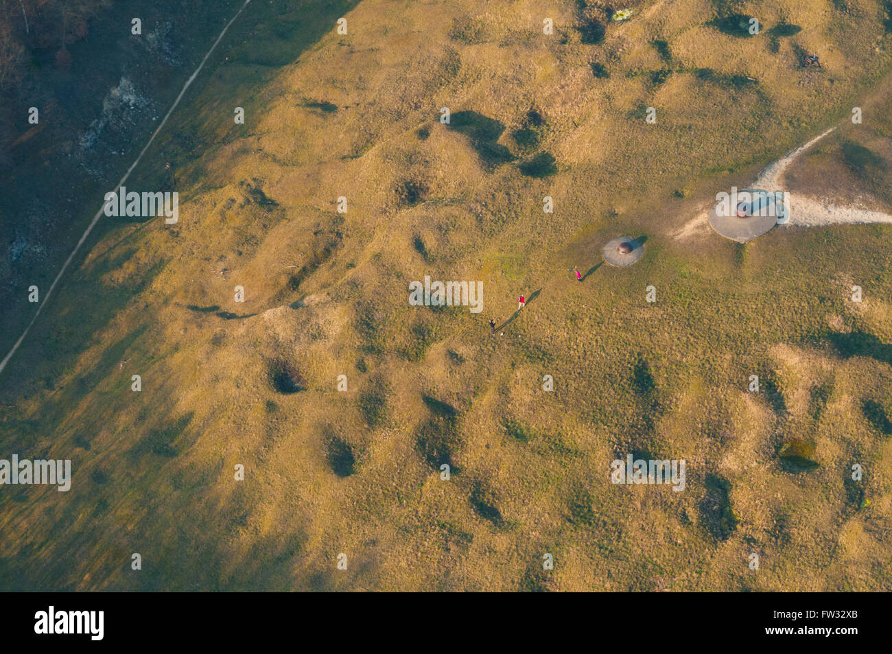 Meuse (55), Verdun, champs de batailles de la 1ere Guerre mondiale, Douaumont, fort (vue aerienne) // France, Meuse (55), Verd Banque D'Images
