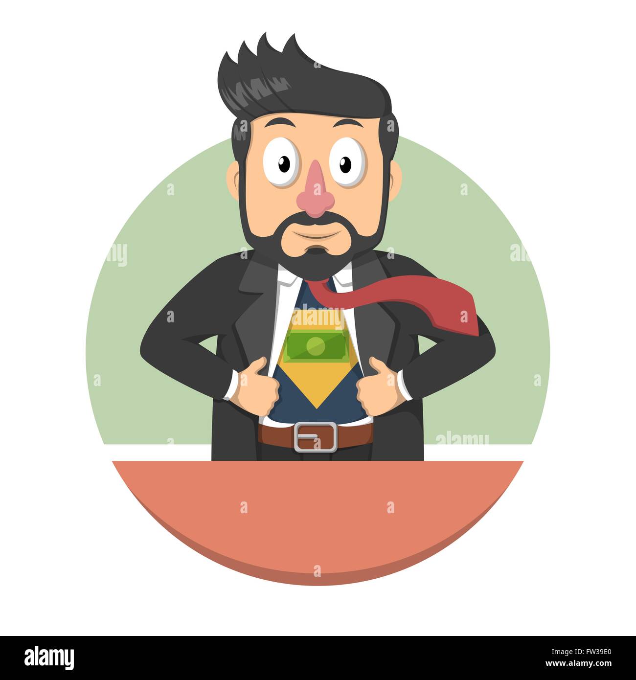 Illustration de l'homme d'affaires d'argent Illustration de Vecteur