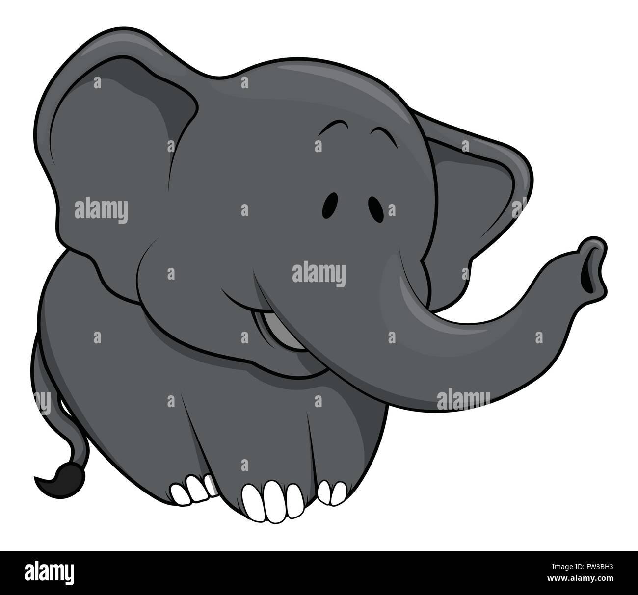 Elephant cartoon illustration Illustration de Vecteur