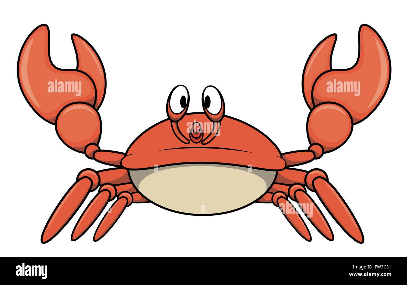 Illustration cartoon crabe Illustration de Vecteur