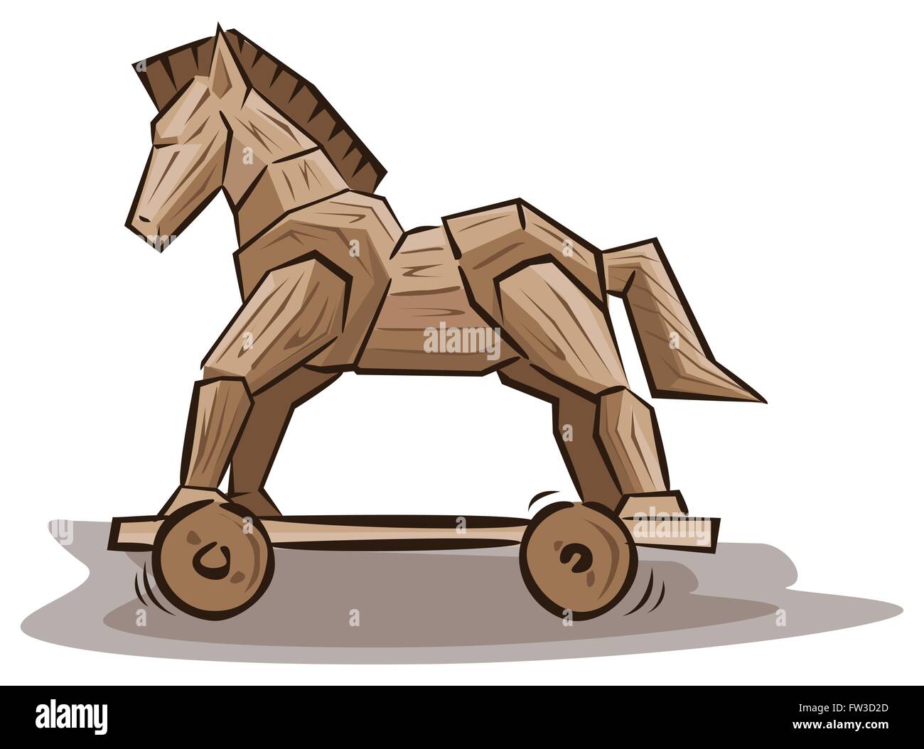 Jouets cheval de Troie Illustration de Vecteur