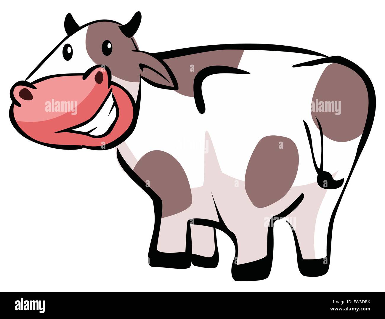 Dessin animé vache Illustration de Vecteur