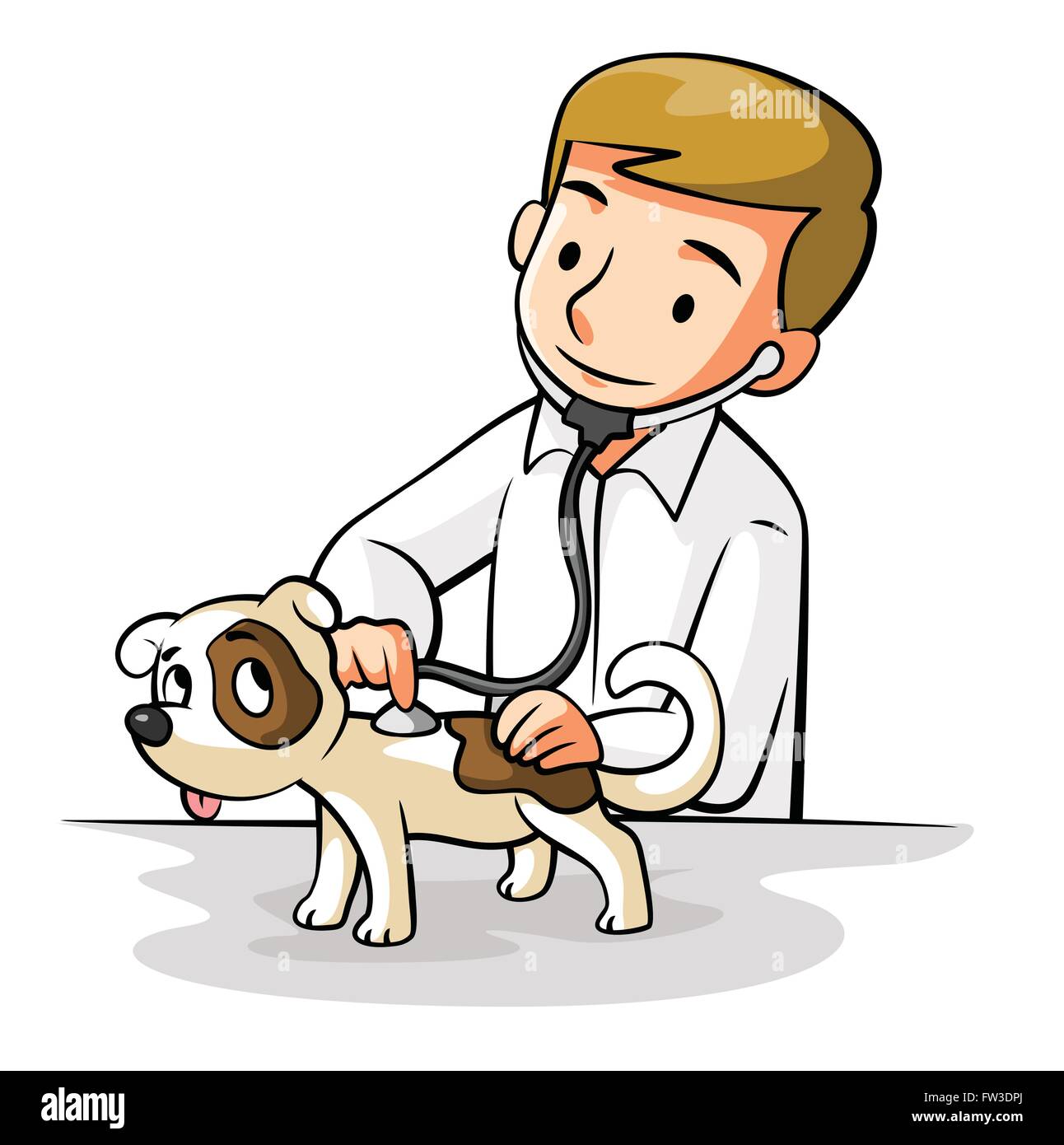 Doctora pour animaux de compagnie Illustration de Vecteur
