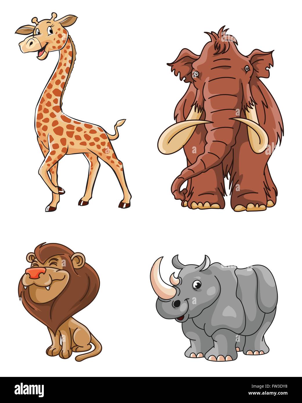 Groupe d'animaux sauvages Illustration de Vecteur