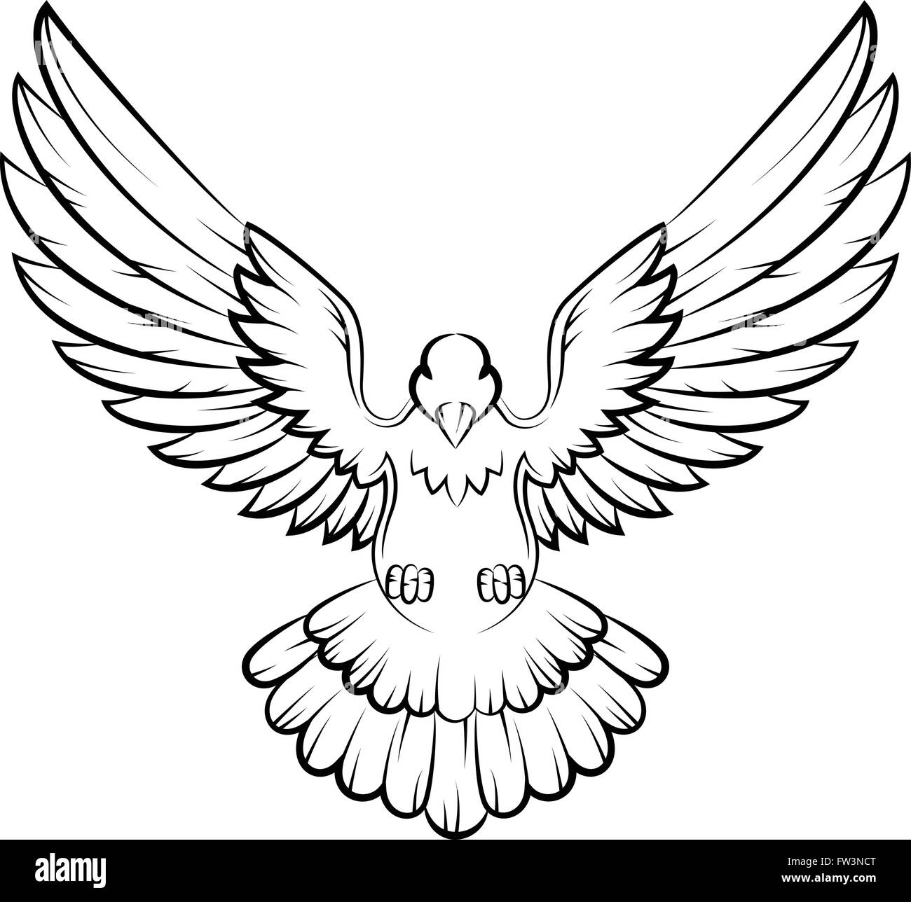 Logo oiseaux colombe pour la paix et le concept de design de mariage Illustration de Vecteur