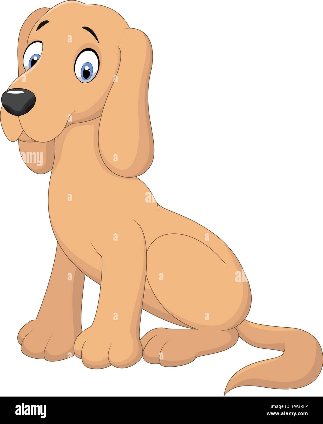 Cartoon dog sitting Illustration de Vecteur