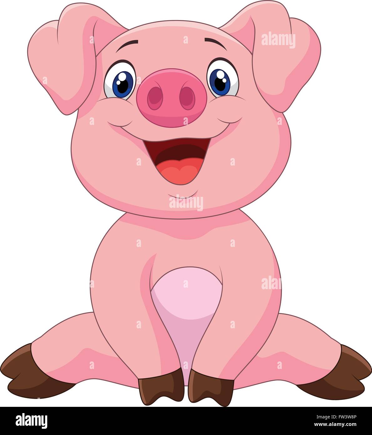 Cartoon adorable bébé cochon,vector illustration Illustration de Vecteur