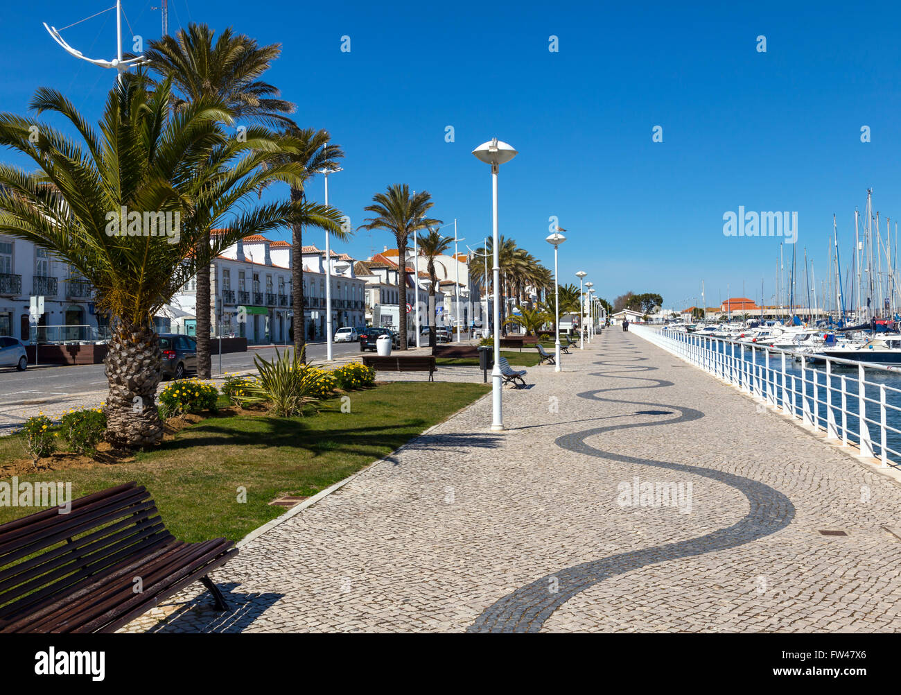 Vila Real de Santo Antonio front de mer Banque D'Images