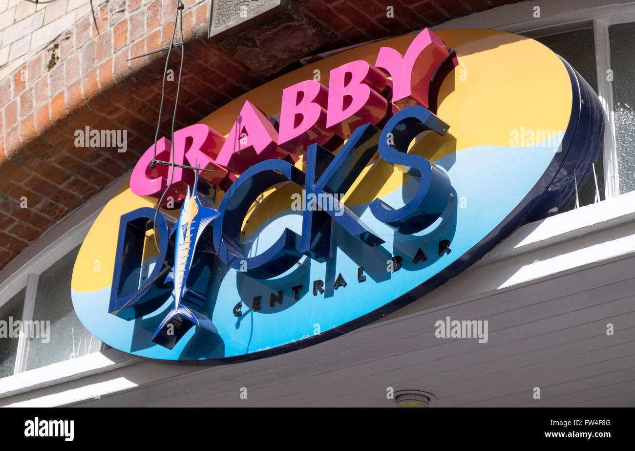 Crabby Dicks bar et restaurant à Bideford, Devon, UK Banque D'Images