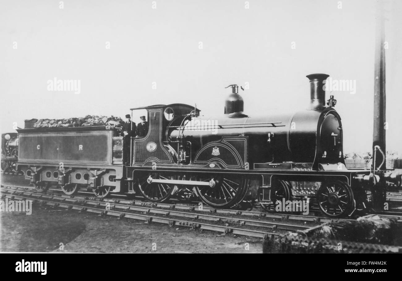 Caledonian Railway 66 Classe 4-4-0 locomotive à vapeur no.91 conçu par Smellie Banque D'Images