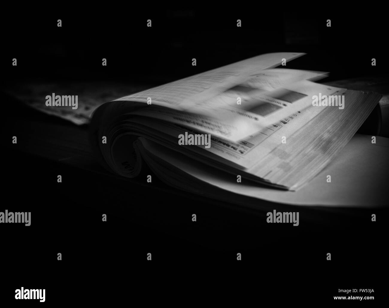 Ébouriffé pages Banque D'Images