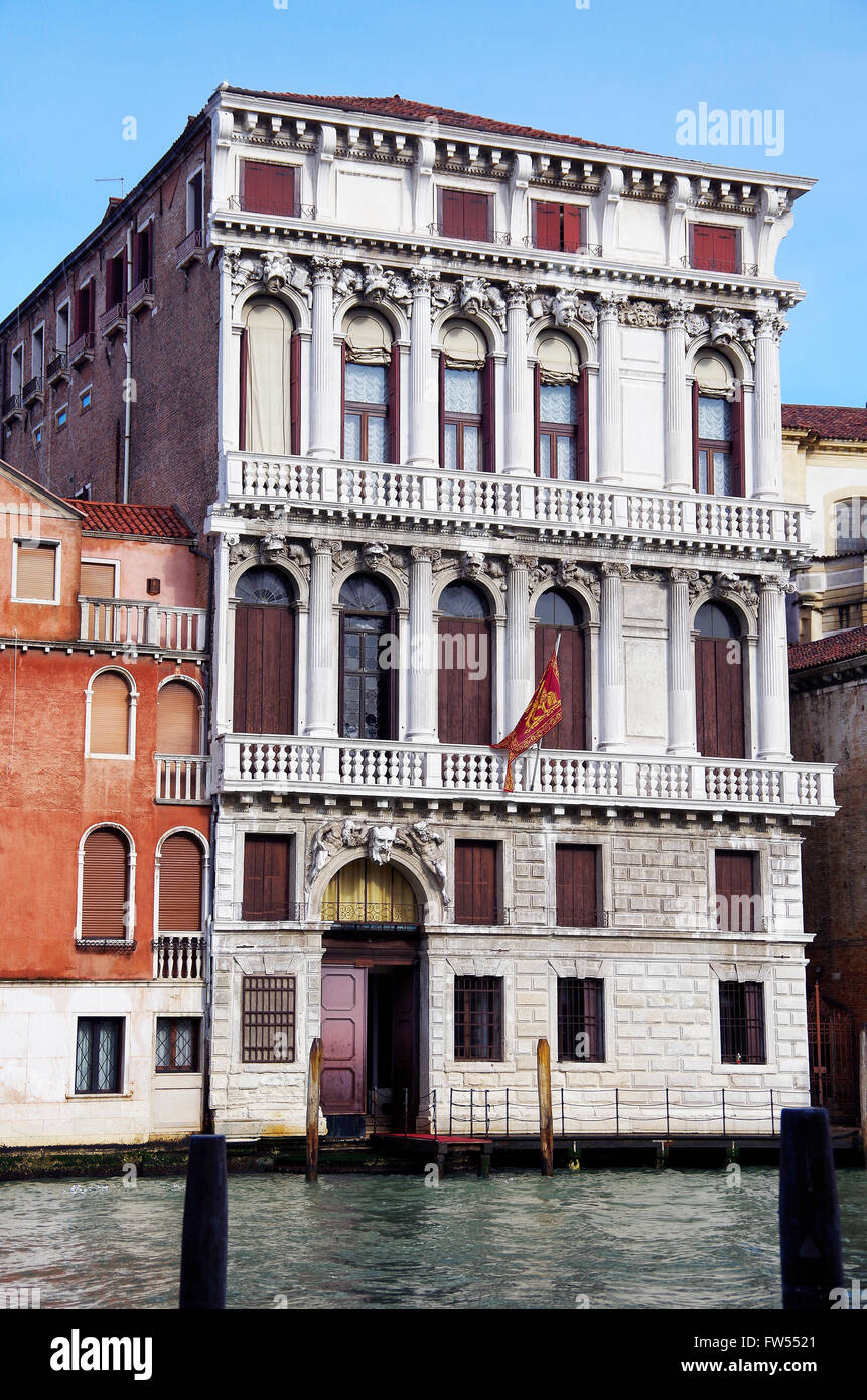 Venise, Italie, Palais Flangini, Grand Canal Banque D'Images