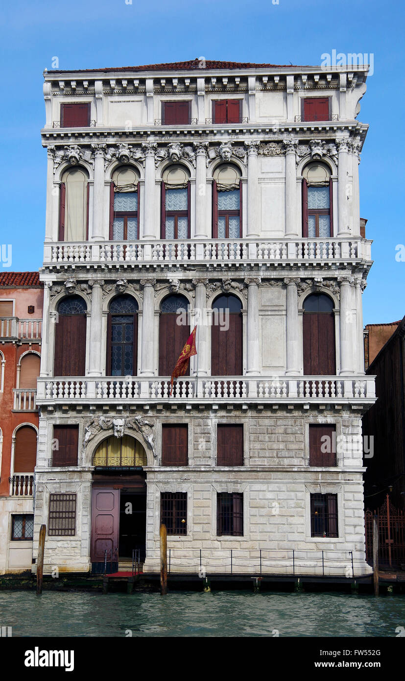 Venise, Italie, Palais Flangini, Grand Canal Banque D'Images