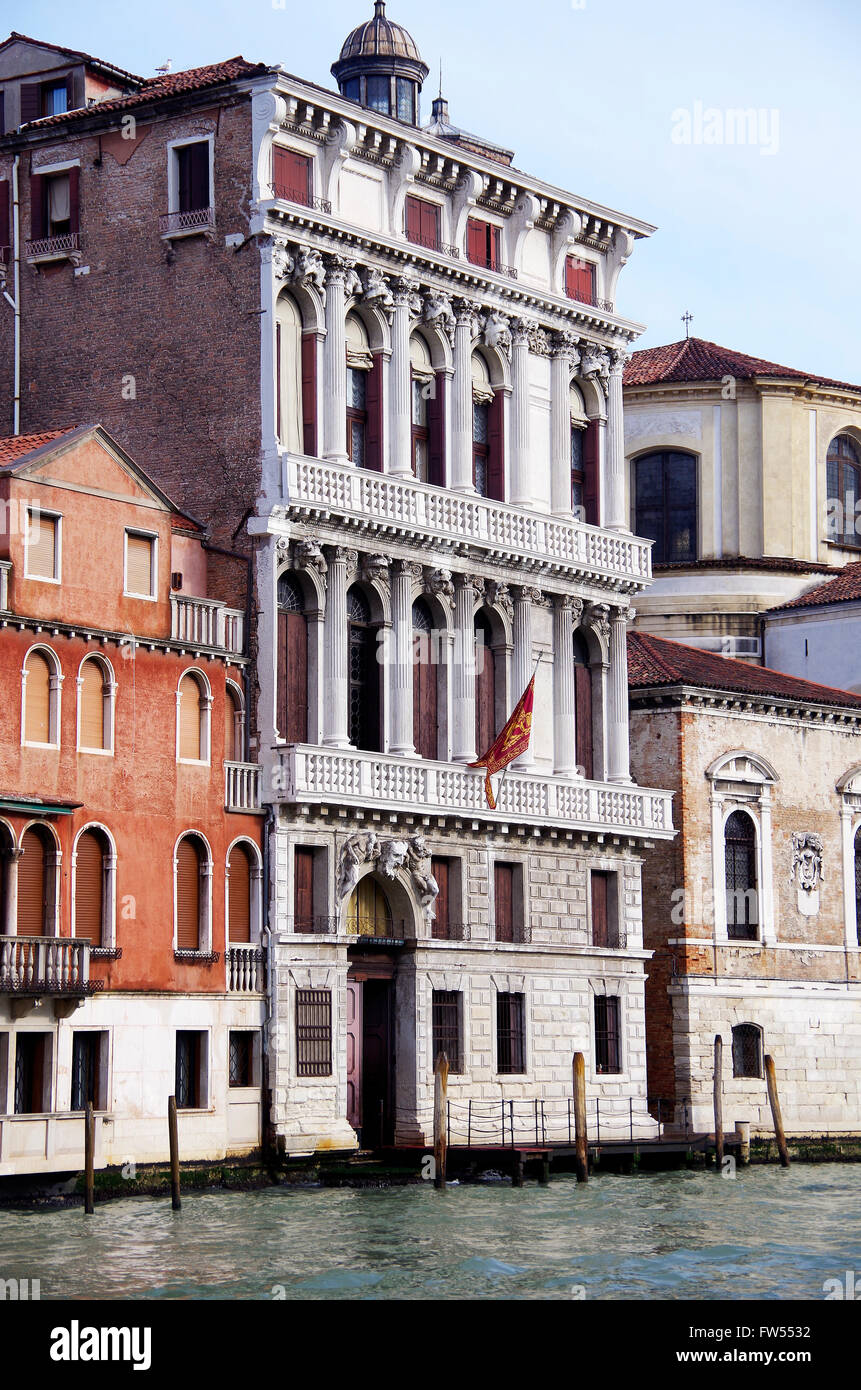 Venise, Italie, Palais Flangini, Grand Canal Banque D'Images