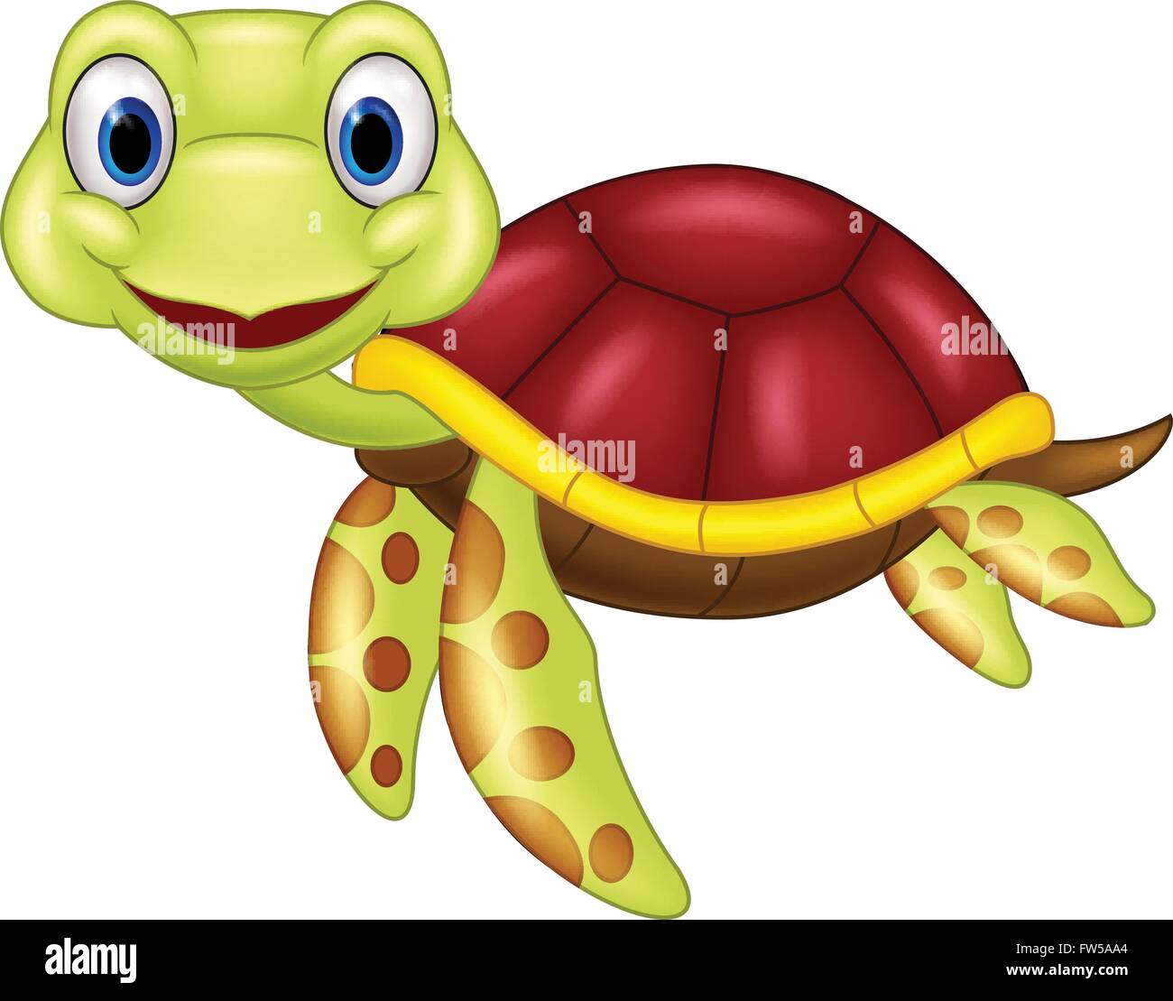 Baby cute Cartoon turtle Illustration de Vecteur