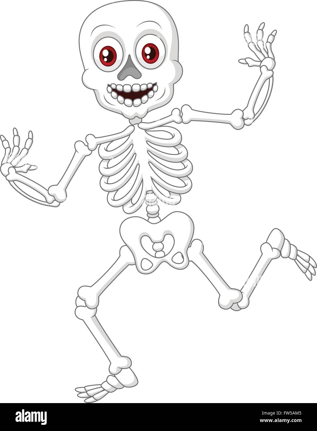 Happy Halloween squelette dansant Illustration de Vecteur