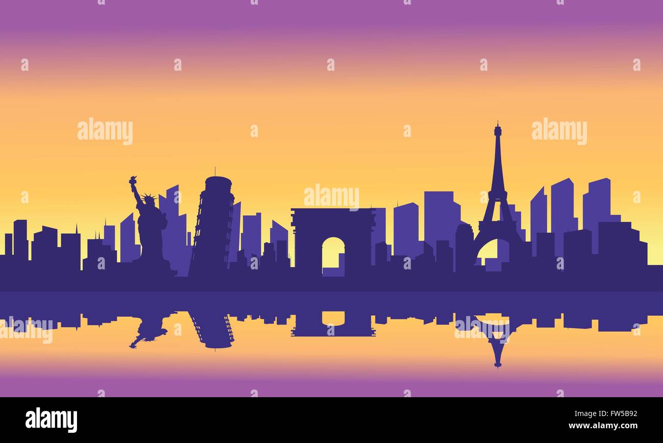 Silhouette d'collage Illustration de Vecteur