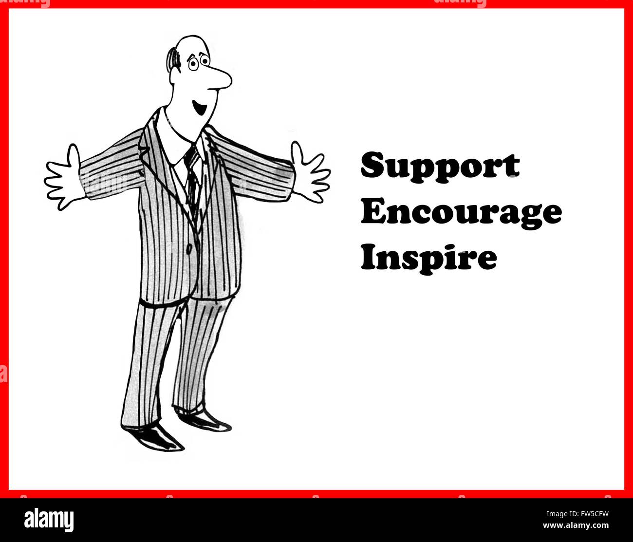 Caricature d'affaires sur le leadership. Banque D'Images