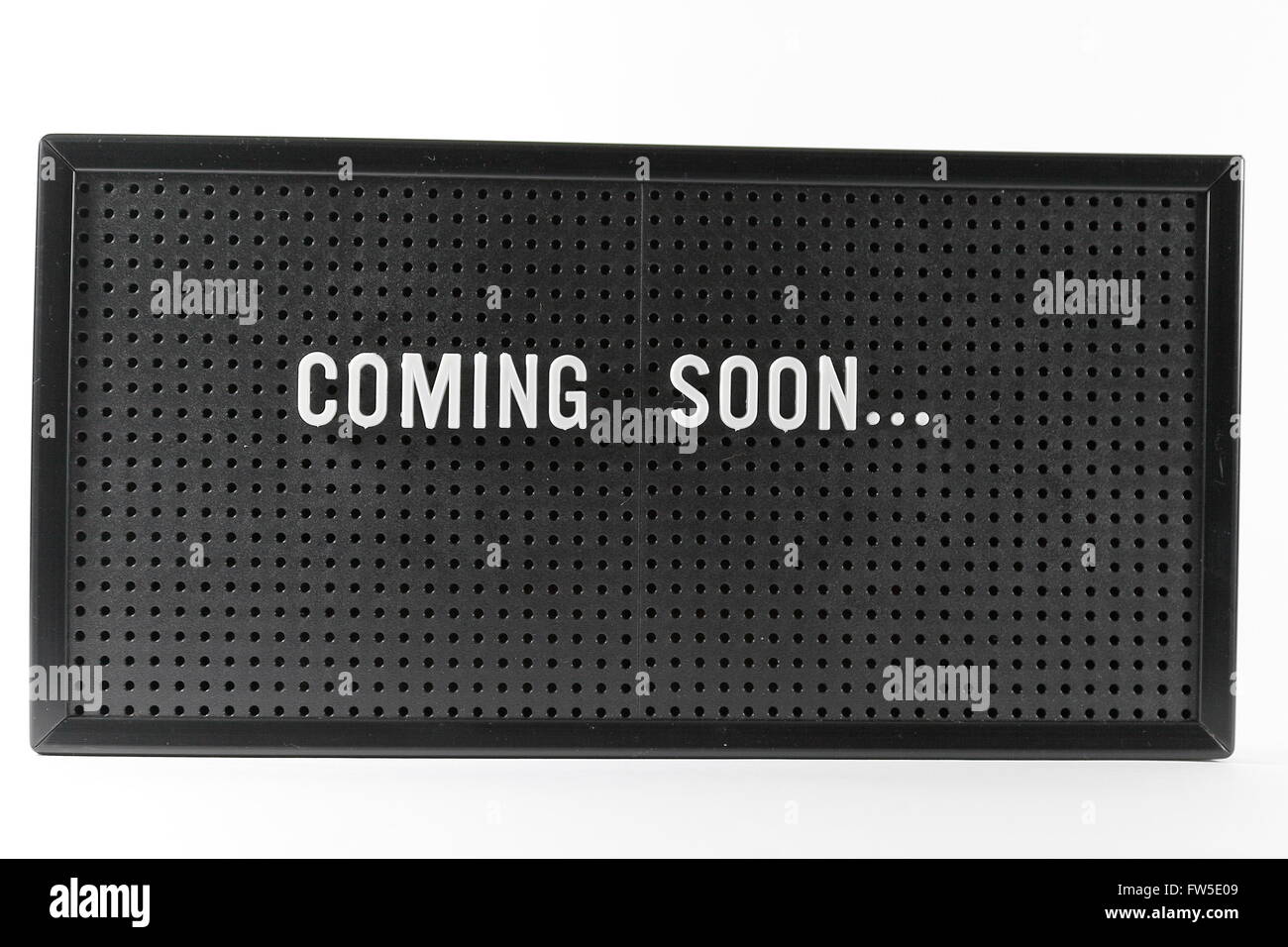 Une plaque d'affichage style avec lettres interchangeables. Banque D'Images