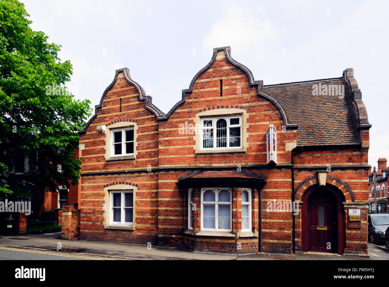 7 Place Sansome, Worcester, près de St George's Church, où Edward Elgar, compositeur anglais, a travaillé brièvement dans William Allen's Banque D'Images