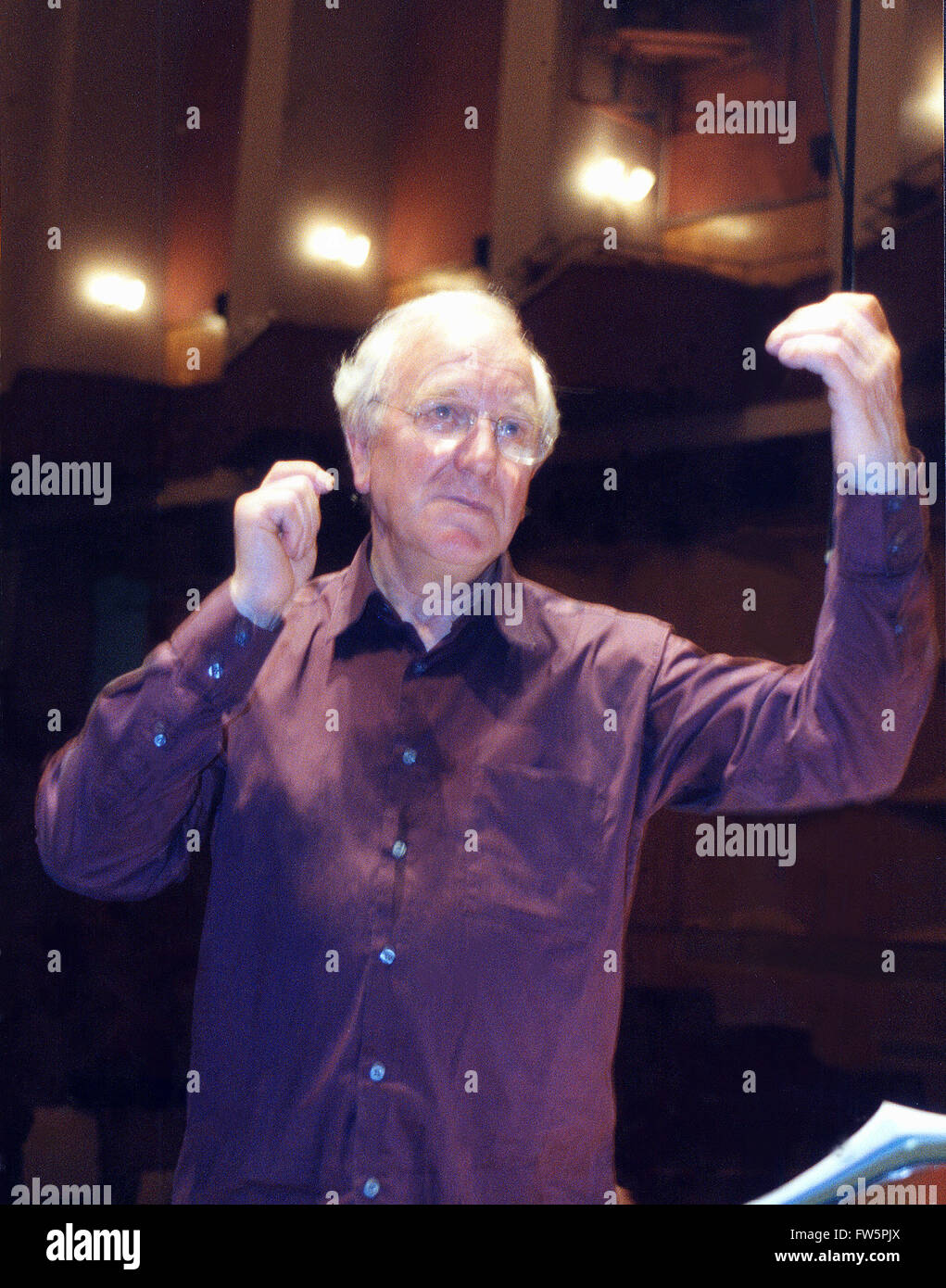 Edwin Roxburgh, compositeur, chef d'orchestre, le hautboïste ; b.1937 ; vainqueur du prix des compositeurs britanniques . En tant que chef d'orchestre Roxburgh a travaillé Banque D'Images